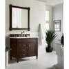 James Martin Vanities Brittany 36in Single Vanity, Burnished Mahogany w/ 3 CM Ethereal Noctis Quartz Top 650-V36-BNM-3ENC